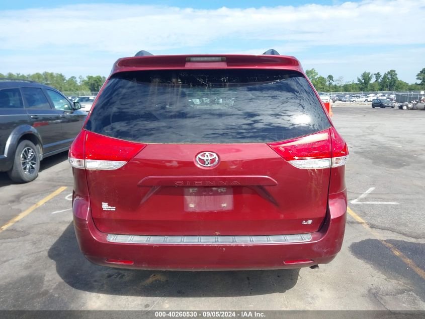 2012 Toyota Sienna Le V6 8 Passenger VIN: 5TDKK3DC7CS268912 Lot: 40260530