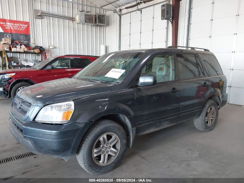 2004 Honda Pilot Ex-L VIN: 2HKYF18614H580173 Lot: 40260535