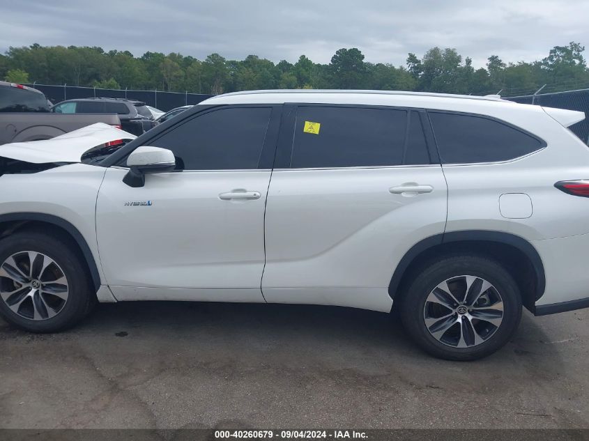 2020 Toyota Highlander Hybrid Xle VIN: 5TDGARAH4LS501298 Lot: 40260679