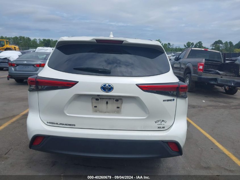 2020 Toyota Highlander Hybrid Xle VIN: 5TDGARAH4LS501298 Lot: 40260679