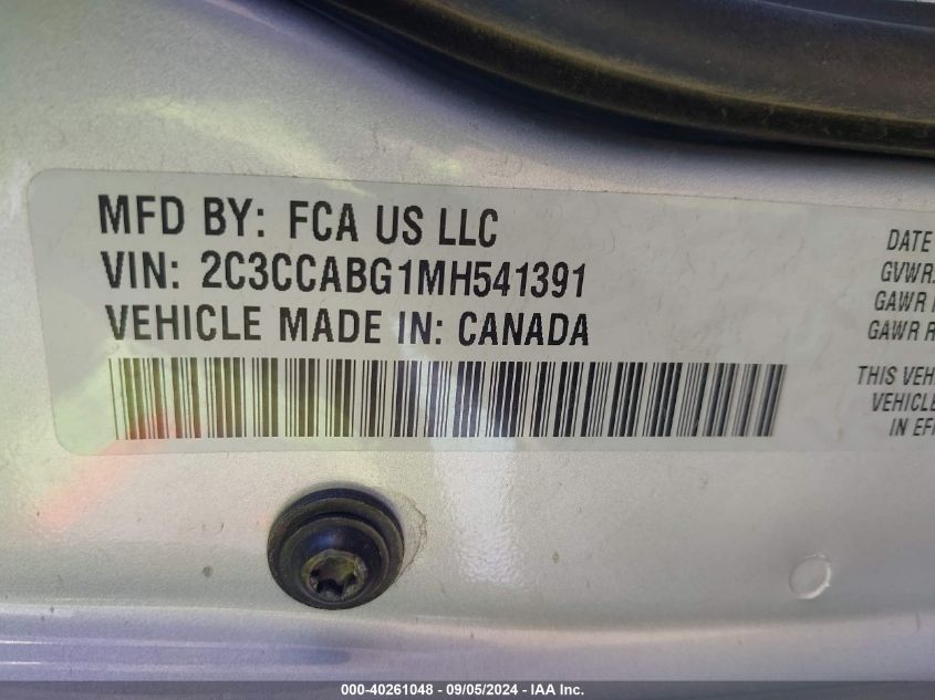 2C3CCABG1MH541391 2021 Chrysler 300 S