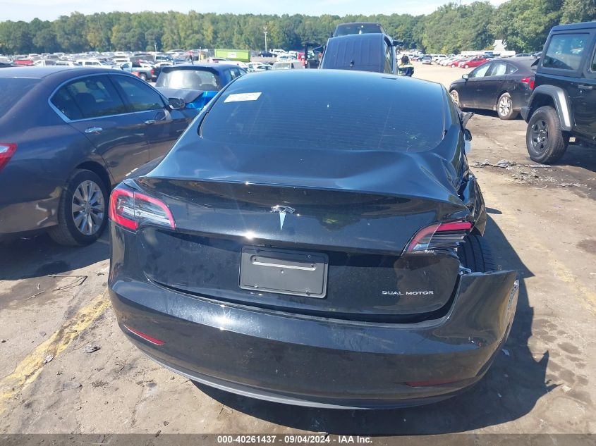 2023 Tesla Model 3 Long Range Dual Motor All-Wheel Drive VIN: 5YJ3E1EB2PF386513 Lot: 40261437