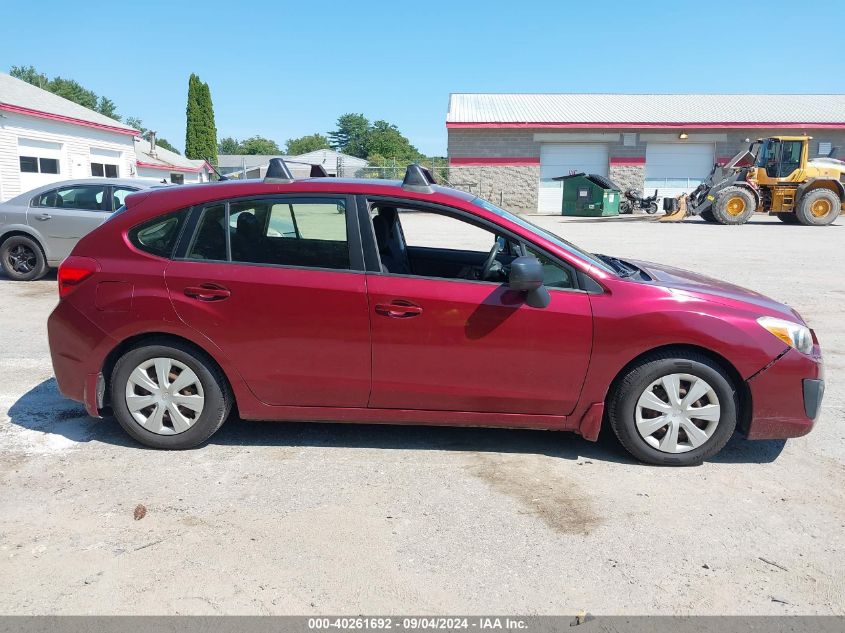 2012 Subaru Impreza 2.0I VIN: JF1GPAA61CH232167 Lot: 40261692