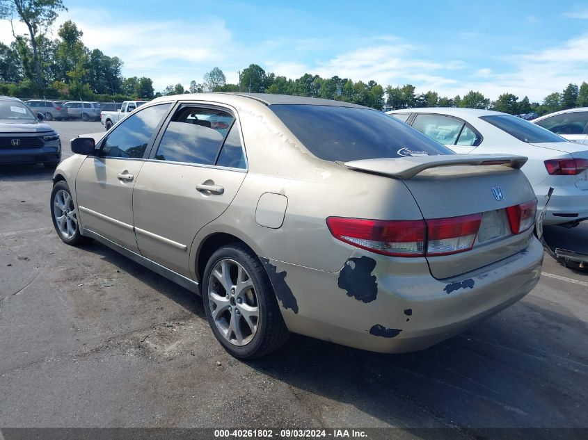 2003 Honda Accord 2.4 Lx VIN: 1HGCM56373A019337 Lot: 40261802