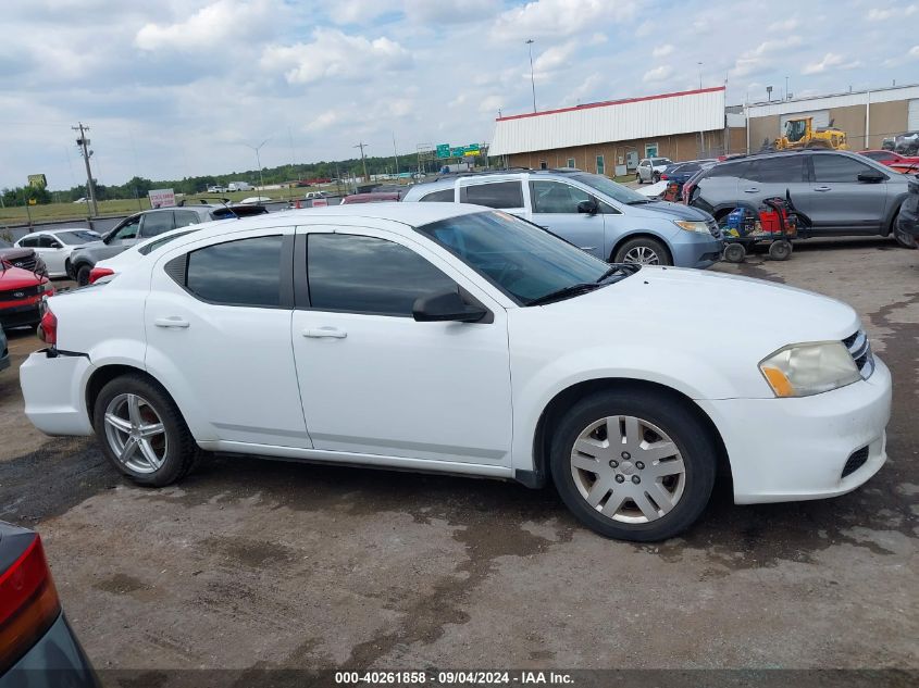 2012 Dodge Avenger Se VIN: 1C3CDZAB6CN110889 Lot: 40261858