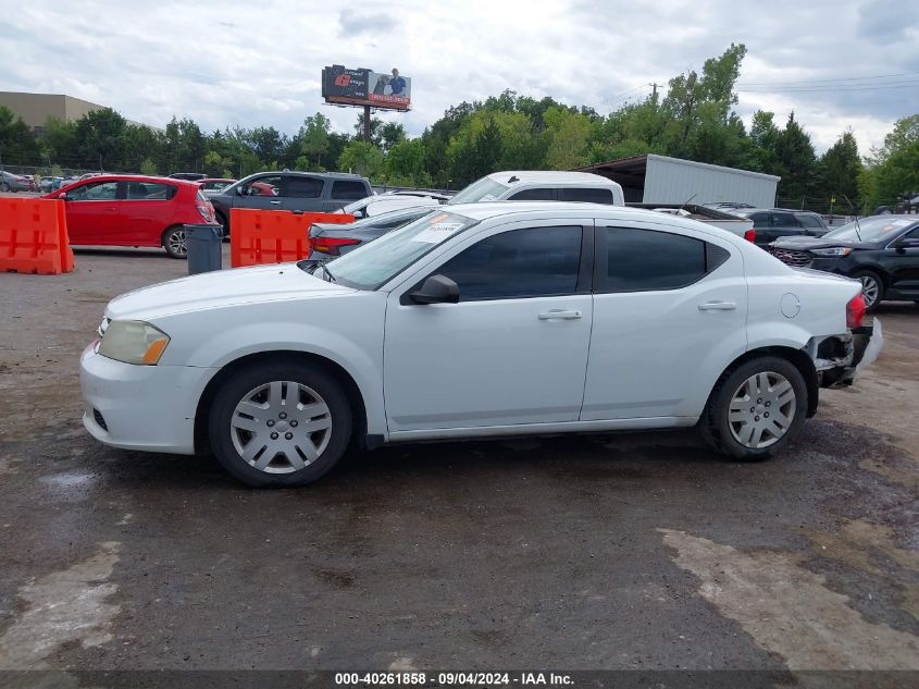 2012 Dodge Avenger Se VIN: 1C3CDZAB6CN110889 Lot: 40261858