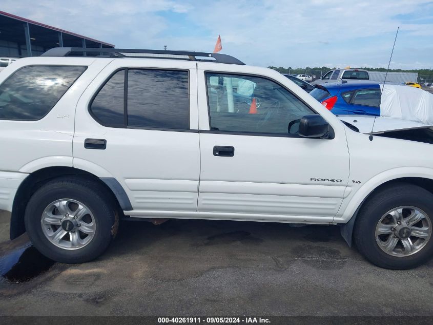 2001 Isuzu Rodeo S/Ls/Lse VIN: 4S2CK58W614307636 Lot: 40261911