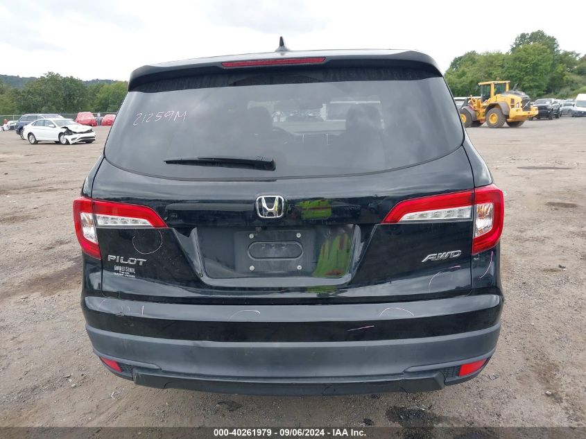 2019 Honda Pilot Lx VIN: 5FNYF6H12KB030980 Lot: 40261979