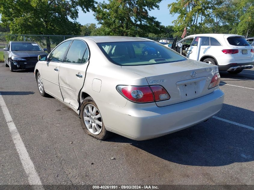 2004 Lexus Es 330 VIN: JTHBA30G040007877 Lot: 40261991