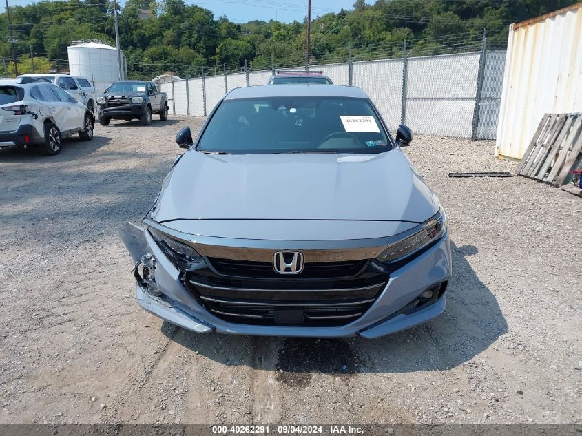 2022 Honda Accord Sport VIN: 1HGCV1F39NA068323 Lot: 40262291