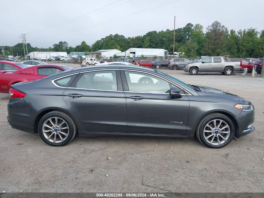 2017 Ford Fusion Hybrid Se VIN: 3FA6P0LU0HR400615 Lot: 40262295