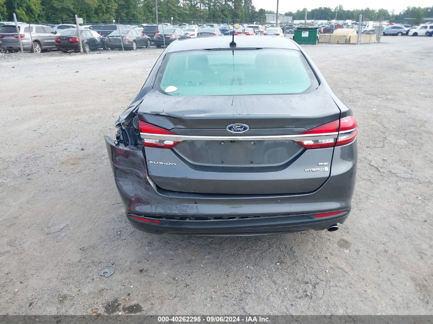 2017 Ford Fusion Hybrid Se VIN: 3FA6P0LU0HR400615 Lot: 40262295