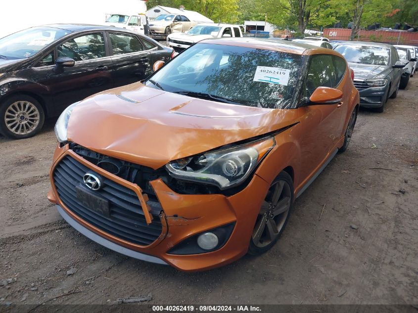 2014 Hyundai Veloster Turbo VIN: KMHTC6AE6EU201883 Lot: 40262419