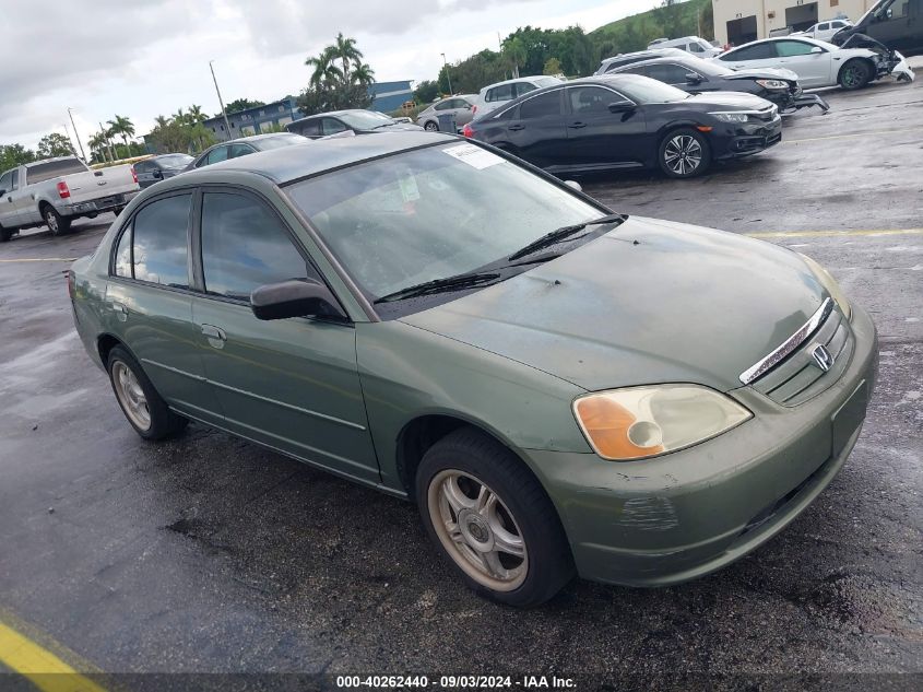 2003 Honda Civic Lx VIN: 1HGES16553L011623 Lot: 40262440