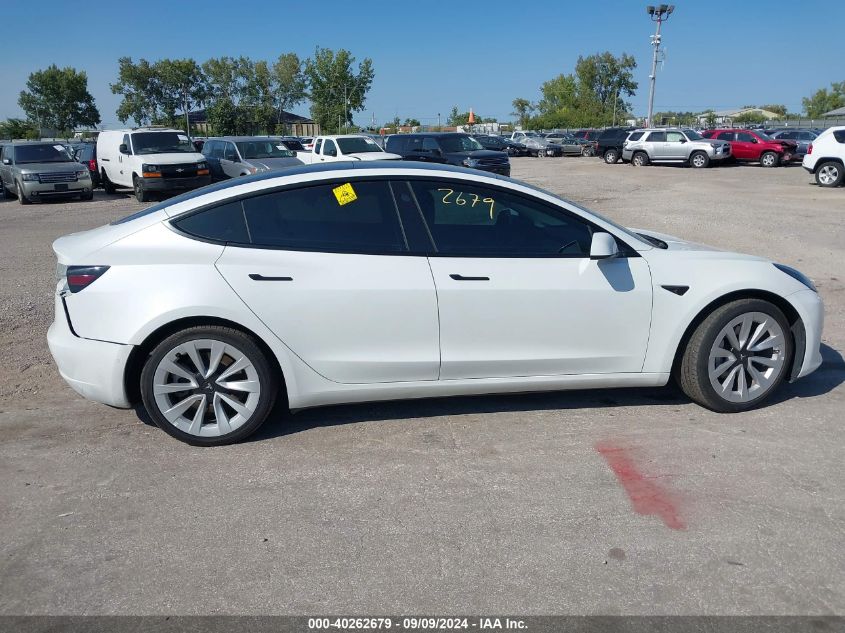 2022 Tesla Model 3 Rear-Wheel Drive VIN: 5YJ3E1EA4NF120849 Lot: 40262679