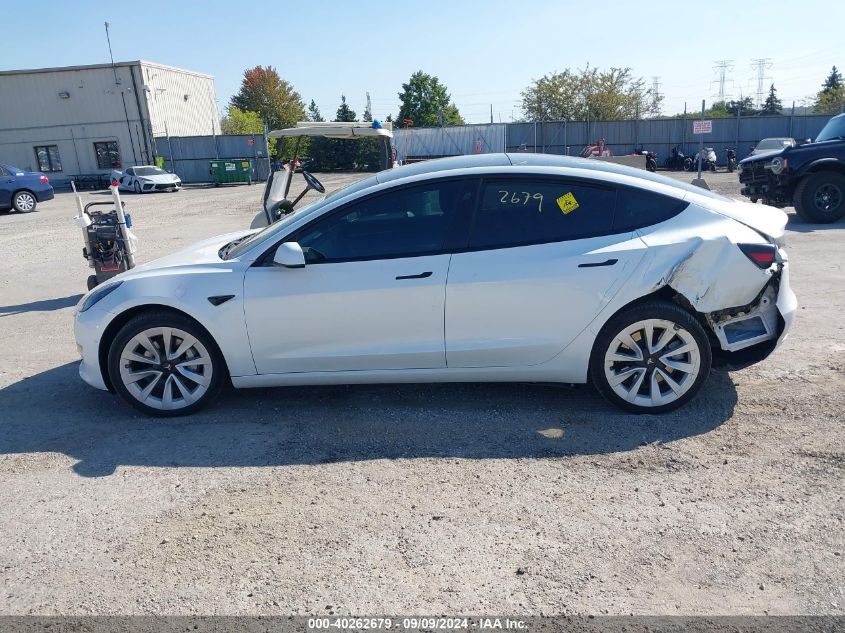 2022 Tesla Model 3 Rear-Wheel Drive VIN: 5YJ3E1EA4NF120849 Lot: 40262679