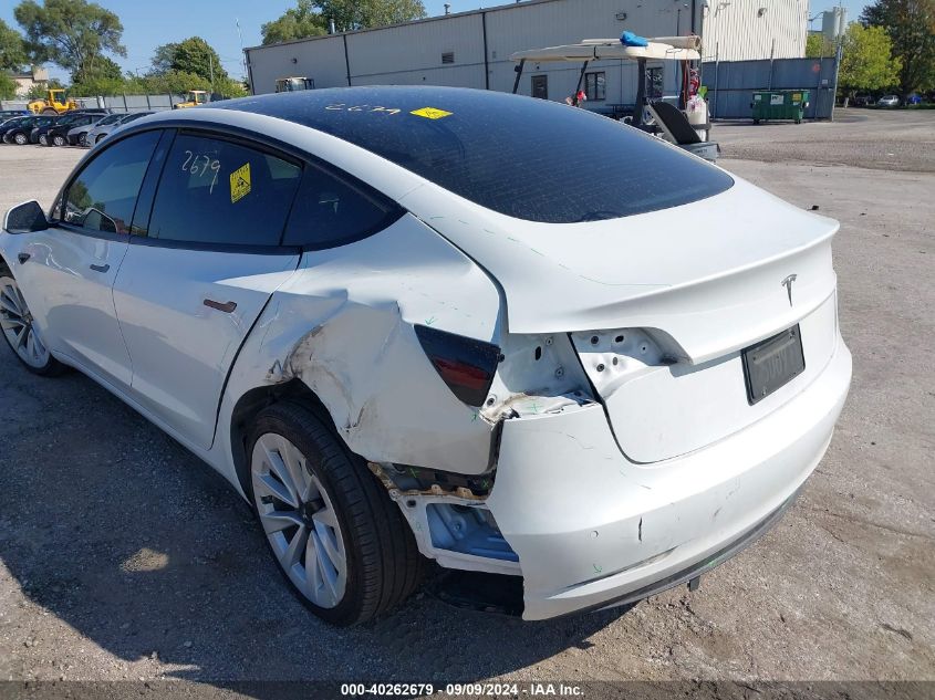 2022 Tesla Model 3 Rear-Wheel Drive VIN: 5YJ3E1EA4NF120849 Lot: 40262679