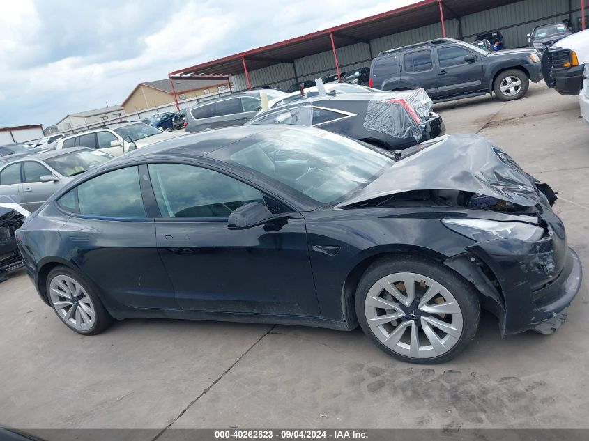 2022 Tesla Model 3 VIN: 5YJ3E1EB8NF187916 Lot: 40262823