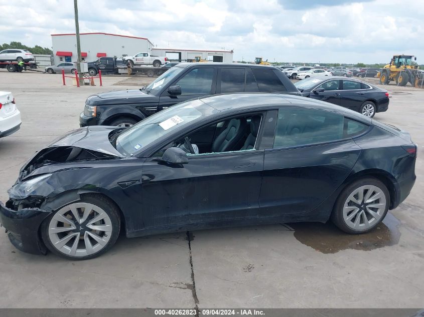 2022 Tesla Model 3 VIN: 5YJ3E1EB8NF187916 Lot: 40262823