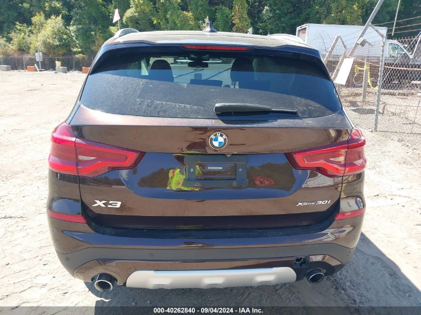 2019 BMW X3 xDrive30I VIN: 5UXTR9C52KLE21932 Lot: 40262840