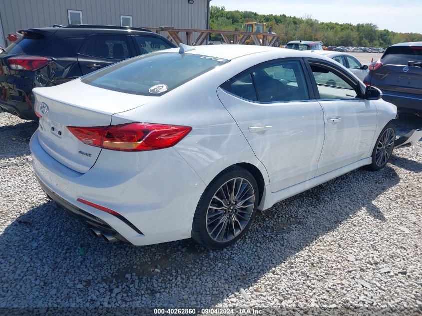 2018 Hyundai Elantra Sport VIN: KMHD04LB3JU454772 Lot: 40262860