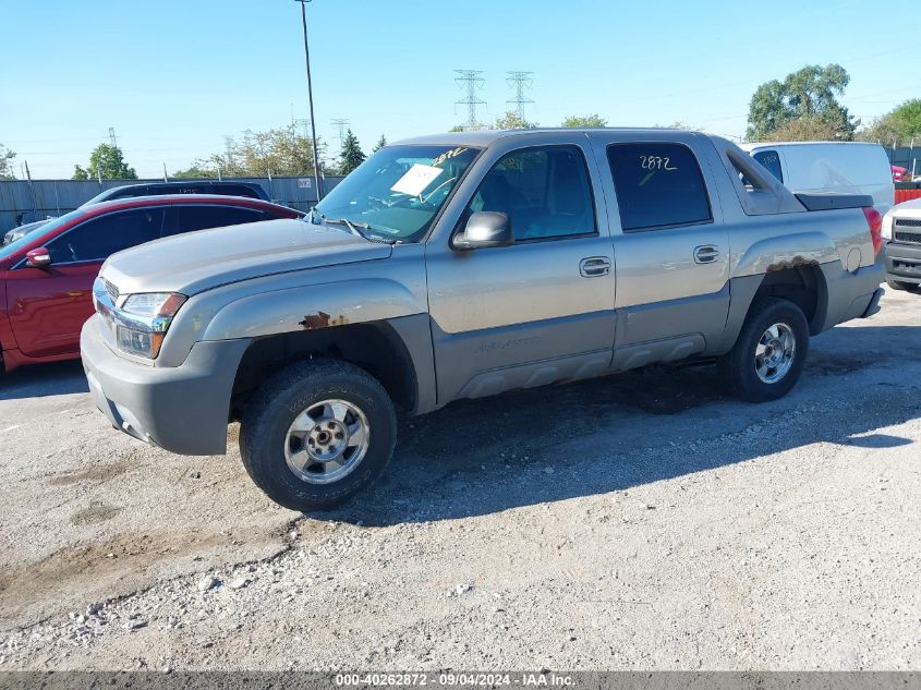 2002 Chevrolet Avalanche 1500 K1500 VIN: 3GNEK13T82G271602 Lot: 40262872