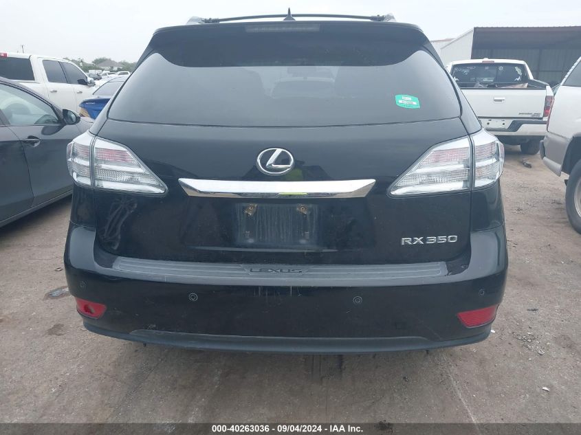 2012 Lexus Rx 350 VIN: 2T2ZK1BA9CC072303 Lot: 40263036