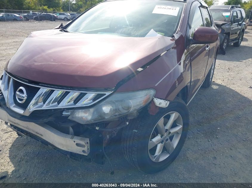 2010 Nissan Murano Sl VIN: JN8AZ1MW9AW125967 Lot: 40263043