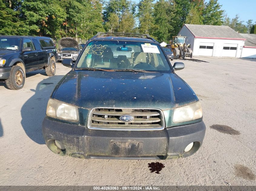 2003 Subaru Forester X VIN: JF1SG63693H752783 Lot: 40263063