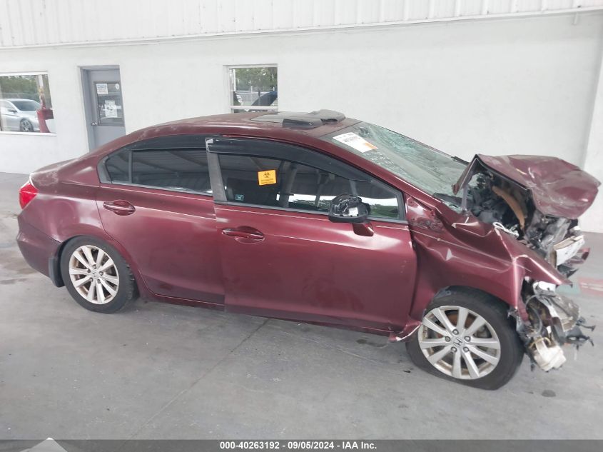 2012 Honda Civic Exl VIN: 2HGFB2F90CH545171 Lot: 40263192