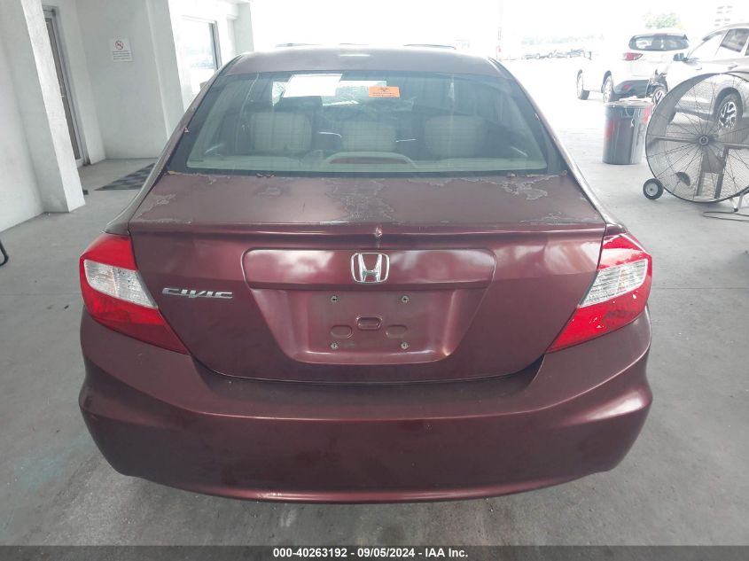 2012 Honda Civic Exl VIN: 2HGFB2F90CH545171 Lot: 40263192