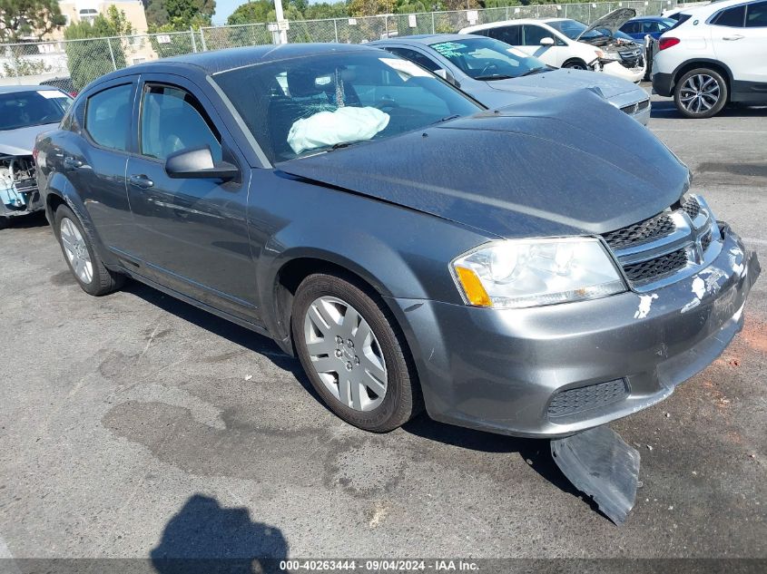 2012 Dodge Avenger Se VIN: 1C3CDZAG5CN327605 Lot: 40263444