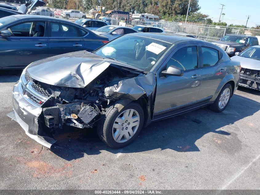 2012 Dodge Avenger Se VIN: 1C3CDZAG5CN327605 Lot: 40263444