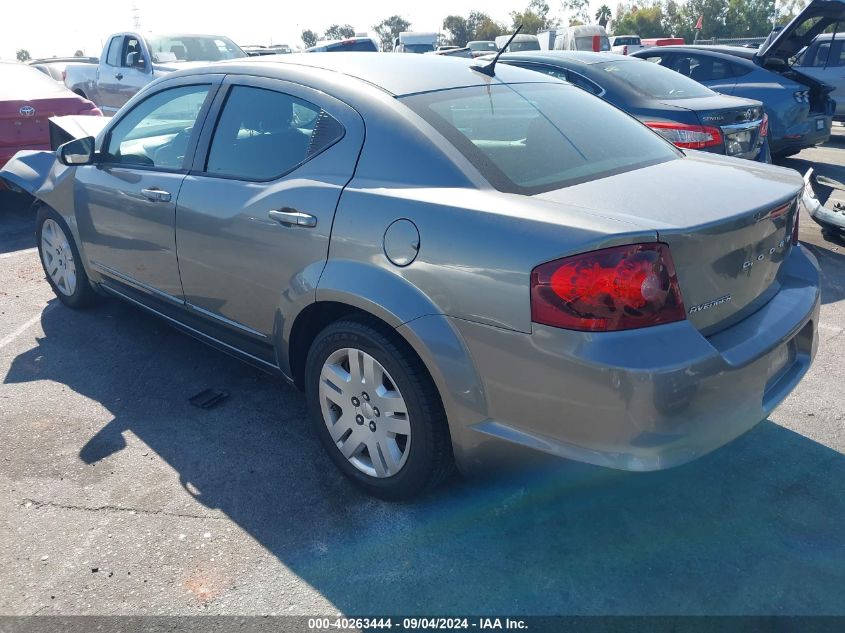 2012 Dodge Avenger Se VIN: 1C3CDZAG5CN327605 Lot: 40263444