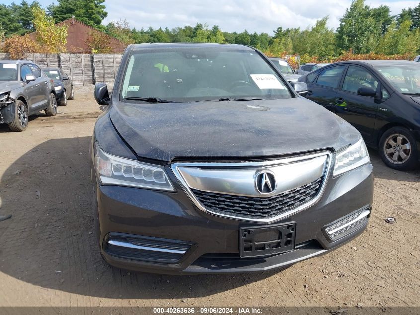 2016 Acura Mdx Technology Acurawatch Plus Packages/Technology Package VIN: 5FRYD4H49GB026984 Lot: 40263636