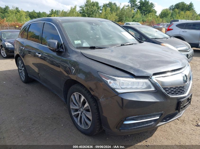 2016 Acura Mdx Technology Acurawatch Plus Packages/Technology Package VIN: 5FRYD4H49GB026984 Lot: 40263636