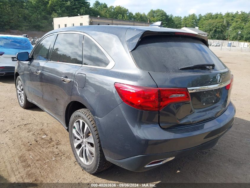 2016 Acura Mdx Technology Acurawatch Plus Packages/Technology Package VIN: 5FRYD4H49GB026984 Lot: 40263636