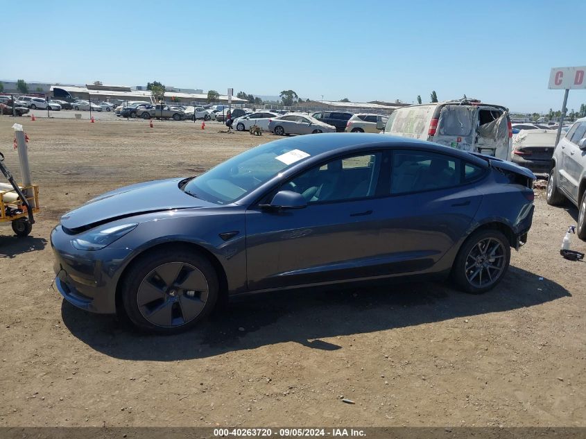 2023 Tesla Model 3 Long Range Dual Motor All-Wheel Drive VIN: 5YJ3E1EB5PF700106 Lot: 40263720