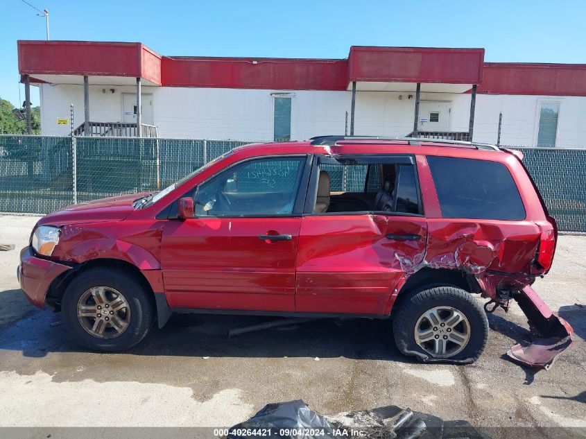 2005 Honda Pilot Ex-L VIN: 5FNYF185X5B003603 Lot: 40264421