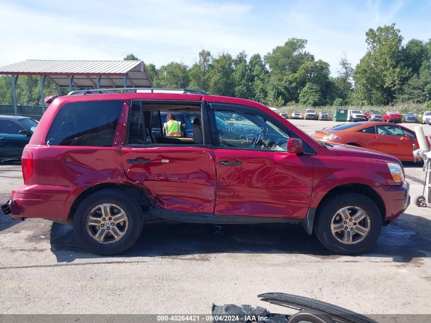 2005 Honda Pilot Ex-L VIN: 5FNYF185X5B003603 Lot: 40264421