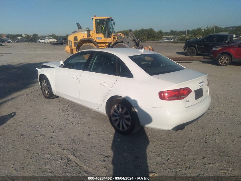 2012 Audi A4 Premium VIN: WAUBFAFL8CN011475 Lot: 40264452