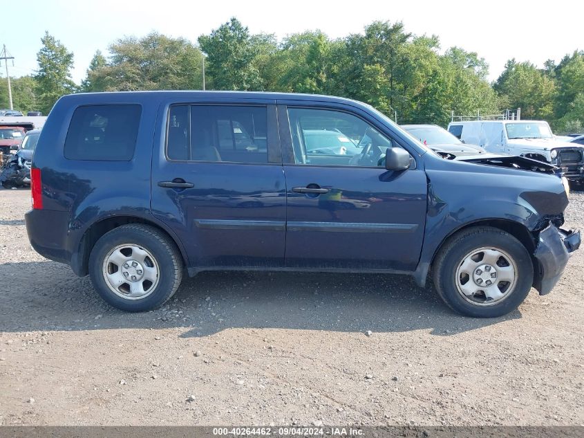 2012 Honda Pilot Lx VIN: 5FNYF4H24CB080004 Lot: 40264462