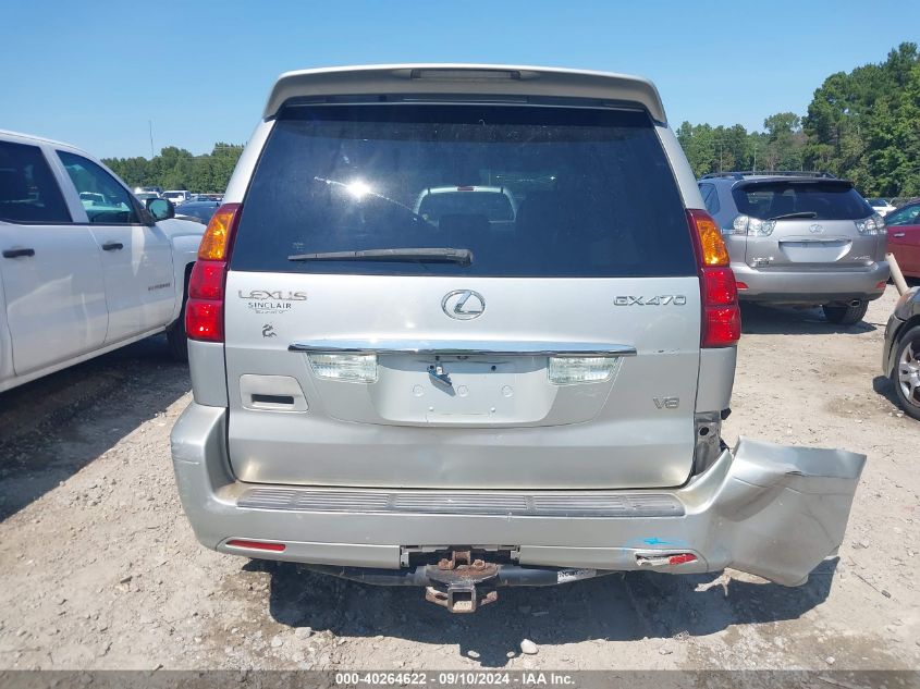 2004 Lexus Gx 470 VIN: JTJBT20X740068520 Lot: 40264622