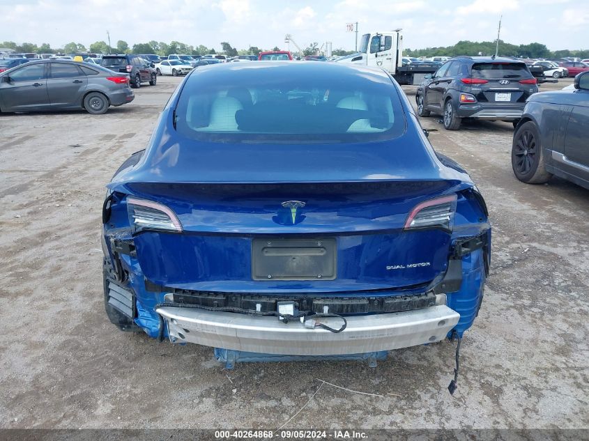 2022 Tesla Model 3 Long Range Dual Motor All-Wheel Drive VIN: 5YJ3E1EBXNF182068 Lot: 40264868