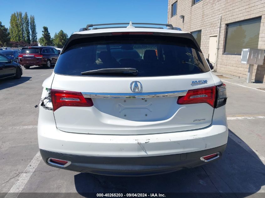 2014 Acura Mdx VIN: 5FRYD4H20EB017358 Lot: 40265203