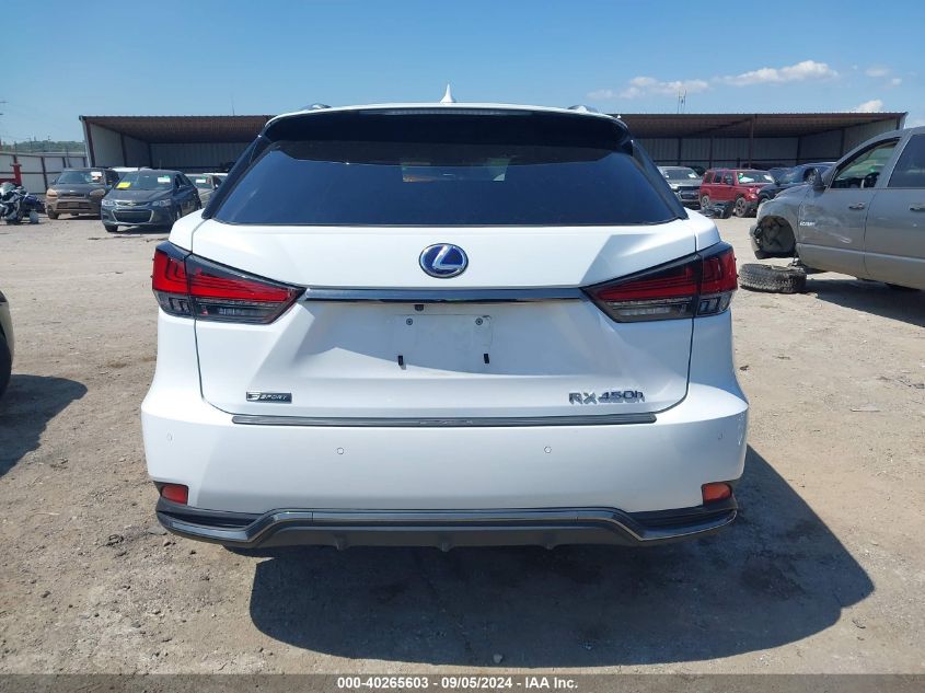 2021 Lexus Rx 450H F Sport Handling VIN: 2T2YGMDA6MC069534 Lot: 40265603