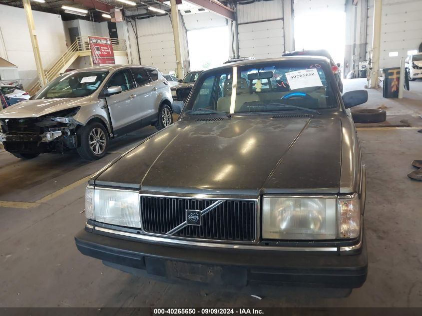 1991 Volvo 240 VIN: YV1AA8846M1453623 Lot: 40265650