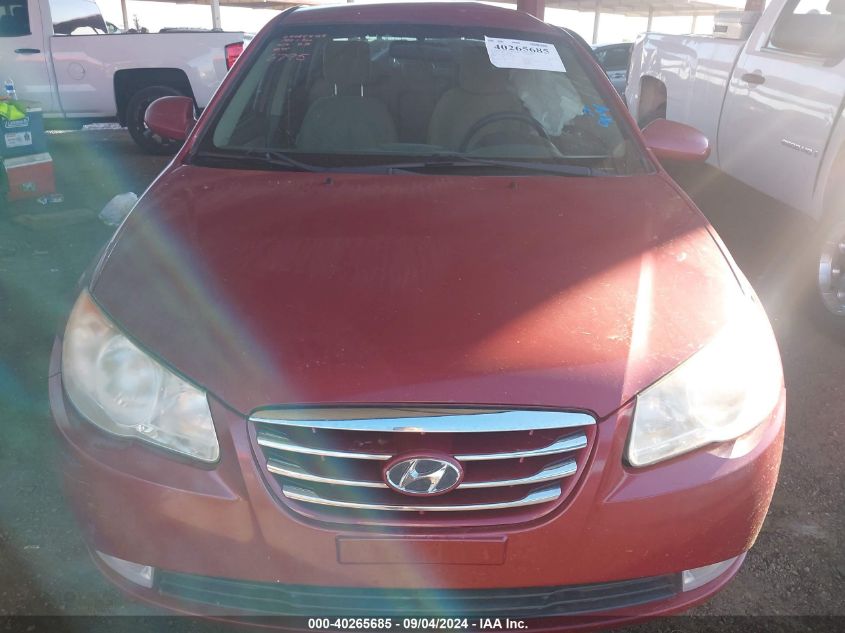 2010 Hyundai Elantra Gls VIN: KMHDU4AD7AU126795 Lot: 40265685