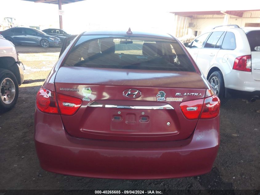 2010 Hyundai Elantra Gls VIN: KMHDU4AD7AU126795 Lot: 40265685