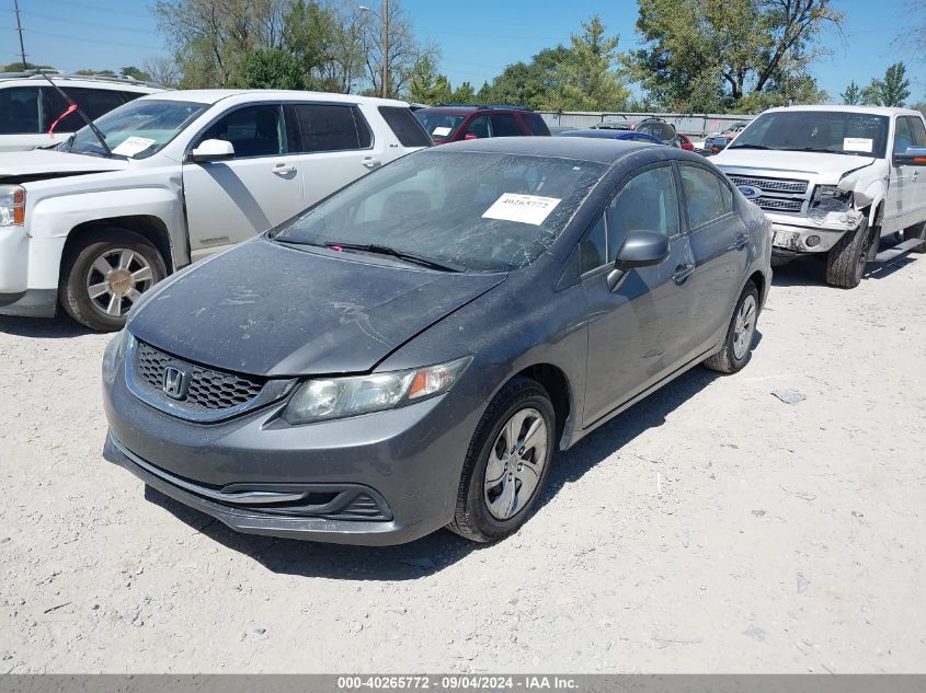 2013 Honda Civic Lx VIN: 2HGFB2F57DH565738 Lot: 40265772